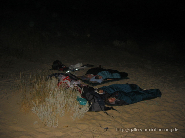 Die erste Nacht am Strand