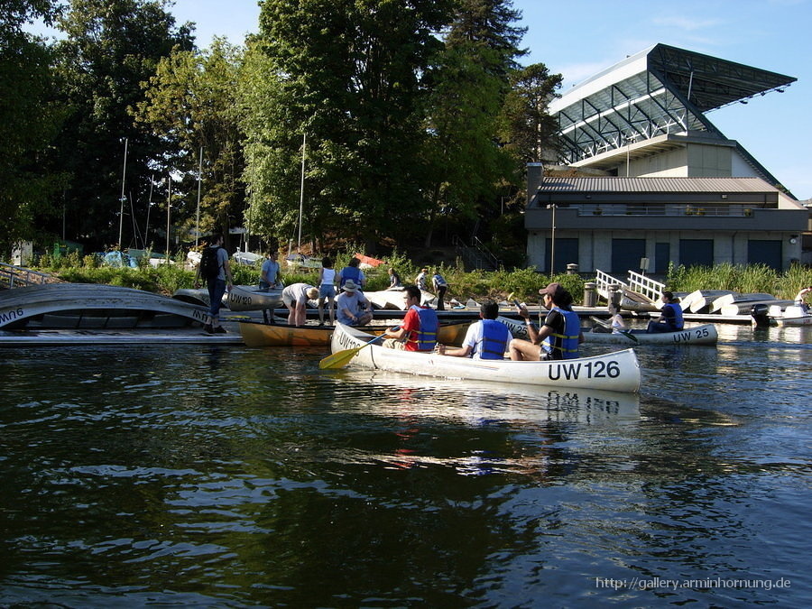 Canoeing auf dem Lake Washington