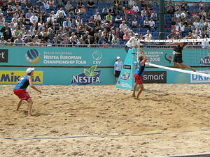The German team in the European Beach Volleyball Championship