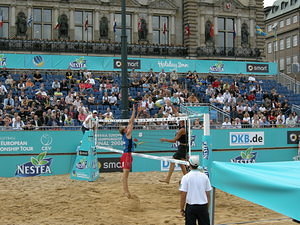 The German team in the European Beach Volleyball Championship