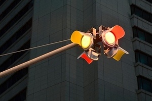 Two-colored traffic light