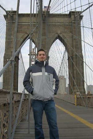 Ich auf der Brooklyn Bridge
