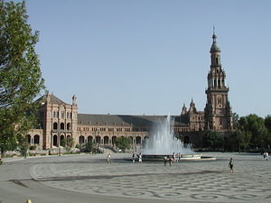 Plaza de España - Zentrum mit Brunnen