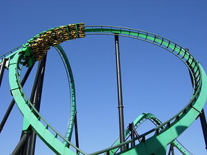 The riddler: Loopings and more, but standing on your own feet!