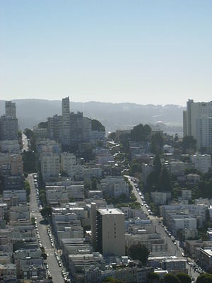 Lombard Street, as seen from Coit Tower