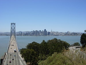 At the other side of the San Francisco Bay Bridge