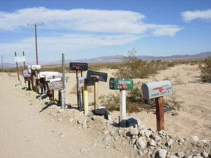 Mailboxes on the road