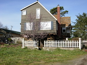 A house on stilts