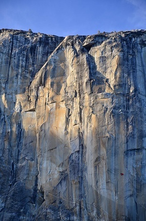 A climber on El Capitan