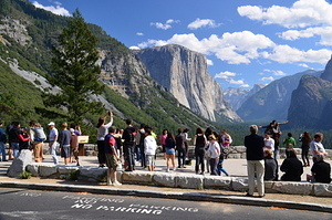 Tunnel view with tourists