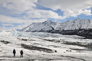 Exploring the glacier