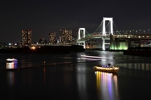 Rainbow Bridge at night