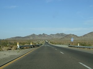 On Interstate 40, while driving