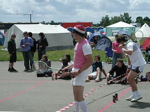 Tennis im Doppel... auch auf der Landebahn