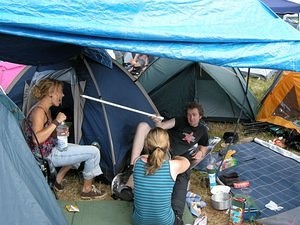 The usual scenes in our little tent village
