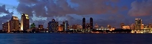 San Diego night skyline